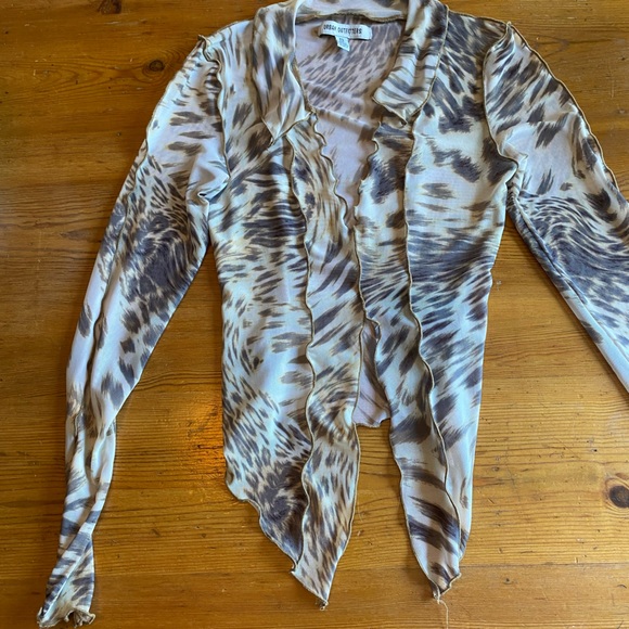 mesh leopard urban outfitters top - Picture 3 of 4